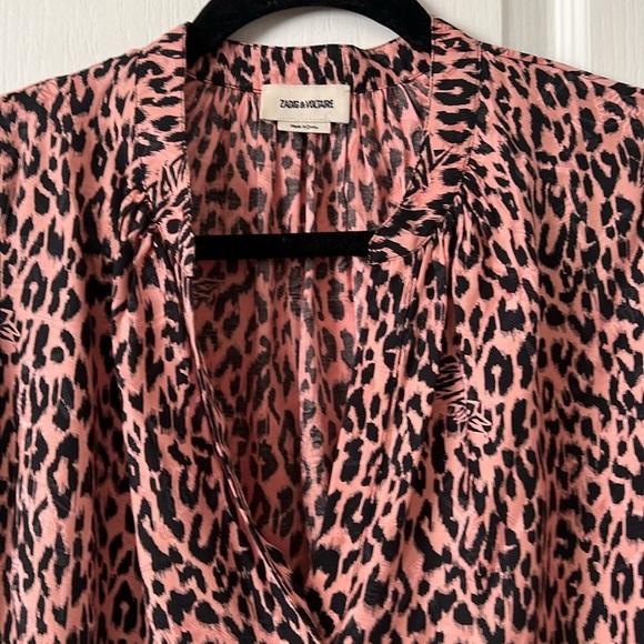 Zadig & Voltaire Tink Squeleton Leopard
Logo Silk Shirt Blouse - Picture 6 of 14
